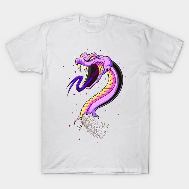 The great Japanese Snake 3 - Venomous creature - Illustration T-Shirt by Yabisan_art